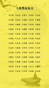 馬寶寶起什么名字好