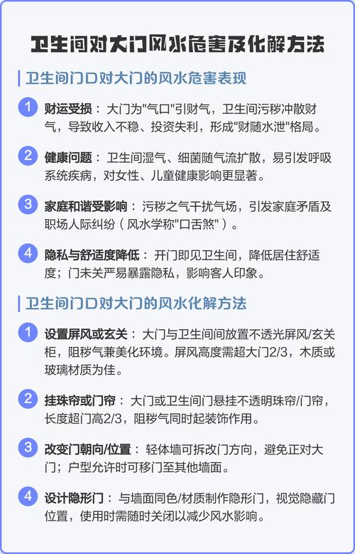 正門對(duì)著衛(wèi)生間會(huì)有何影響 化解要及時(shí)
