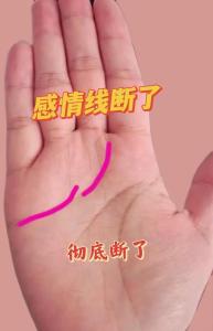 感情線斷開說明什么