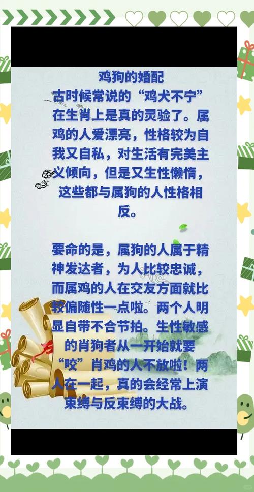 兩個人的性格分析 生肖狗女和生肖雞男配嗎