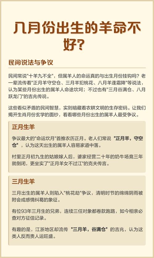 屬羊出生在哪些月份好 羊寶寶最忌諱幾月出生