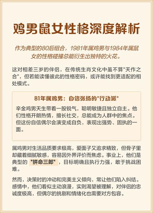 兩個人的性格配對分析 生肖男雞和生肖女鼠配不
