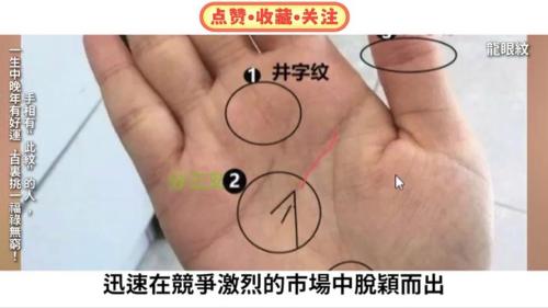 十個手指長滿細橫紋 見識廣闊管理財產能力強