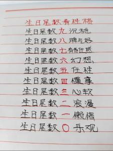 生日尾數(shù)代表什么  與命運(yùn)有很大關(guān)系