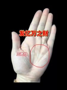 三奇紋搖錢樹手相紋 財運升漲幅度高有權有勢