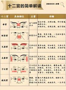 解析：面相十二宮圖圖解