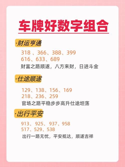 車牌號碼選什么數(shù)字吉利 助官貴的號碼大吉
