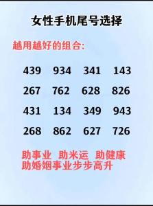 女性手機(jī)號(hào)碼尾數(shù)最好的數(shù)字 大富大貴的吉祥號(hào)