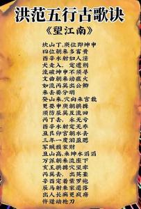 洪范五行歌訣及運用