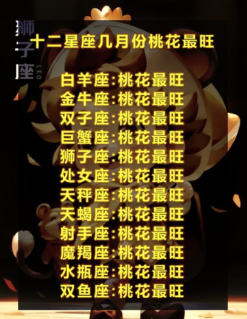 12星座各自的桃花運(yùn)時(shí)間