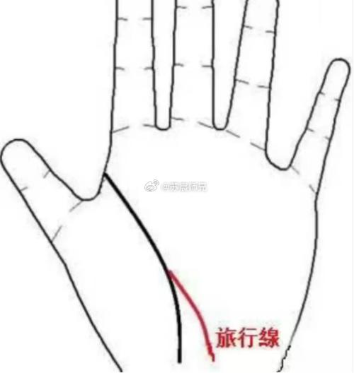 手掌中的輔助紋線——旅行線