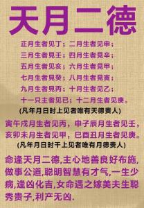 女命天月二德必生貴子真的嗎