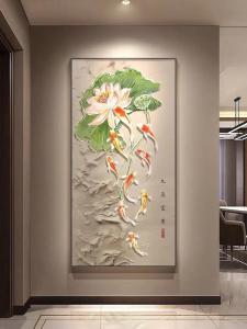 大廳掛什么畫比較旺財 九魚圖年年有余