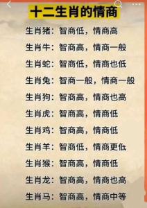 情商是個高手的生肖