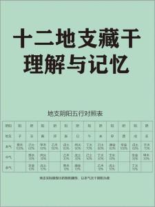 12地支藏干最簡單記憶法