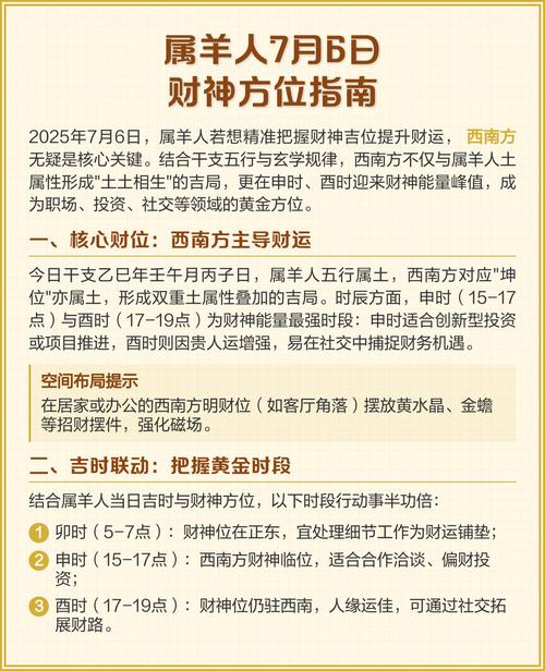 2023年7月6日財(cái)神方位 今日求財(cái)好運(yùn)方向