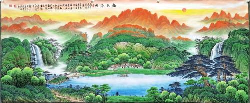 招財山水風景大全聚財 鴻運東升聚寶盆
