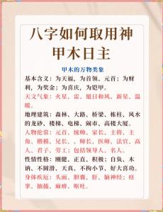 八字入門之甲木日干如何取格局