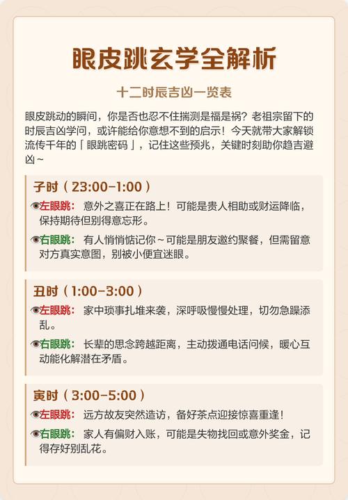 眼皮跳測吉兇預測 如何根據時辰測眼皮跳的吉兇