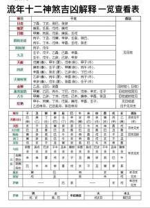 八字命宮十二神煞吉兇論斷