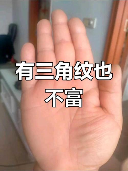 罕見的掌心三角形 手掌心超大三角形紋