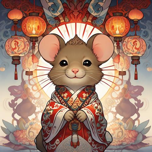 2024屬鼠人招財吉祥物