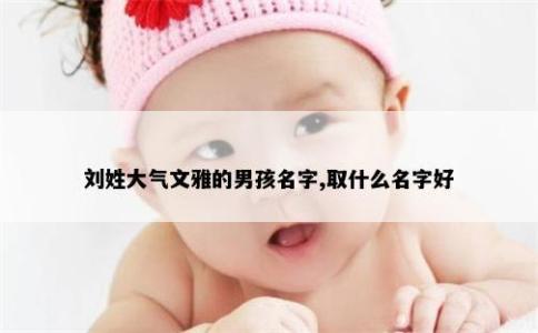 劉姓大氣文雅的男孩名字,取什么名字好
