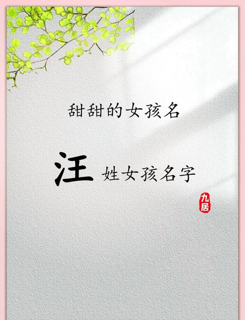 姓汪的女寶寶取名