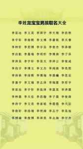 好聽大氣的李姓男孩名字