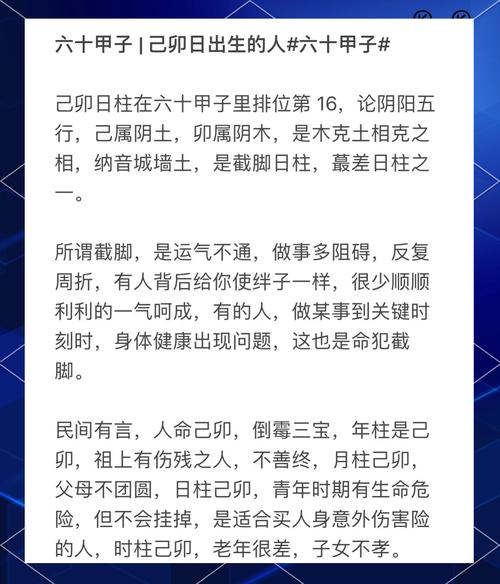 己卯年是哪一年,己卯年是什么命
