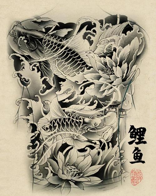 招財鯉魚紋身圖案大全 鯉魚紋身的講究