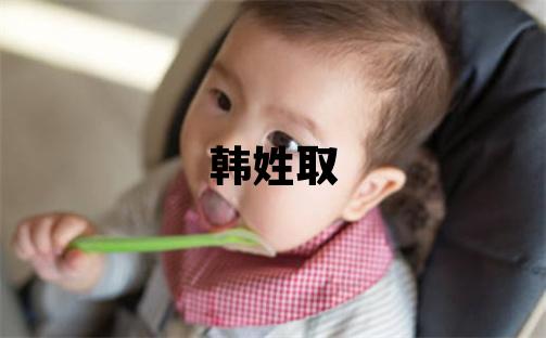 韓姓取名優美的男寶寶名字