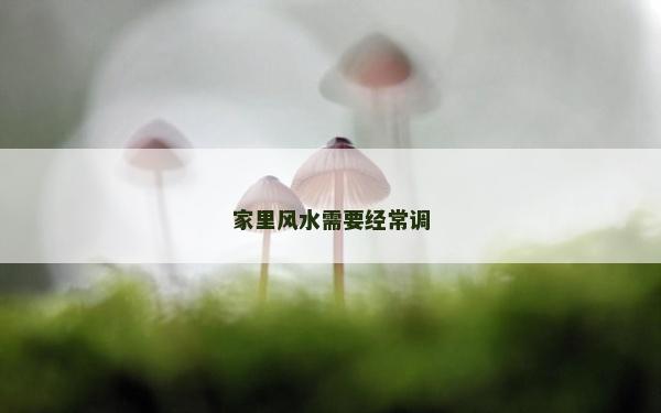 家里風(fēng)水需要經(jīng)常調(diào)
