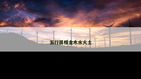 五行屬相金木水火土