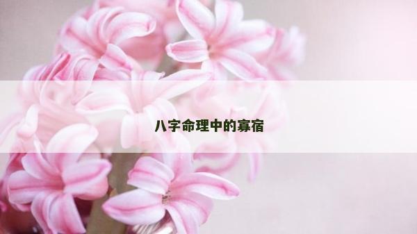 八字命理中的寡宿