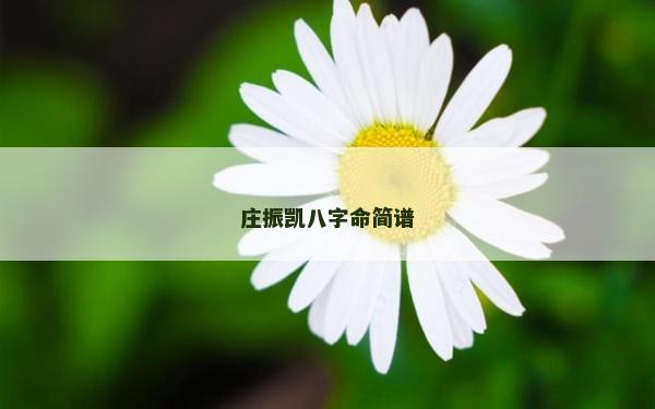 莊振凱八字命簡譜