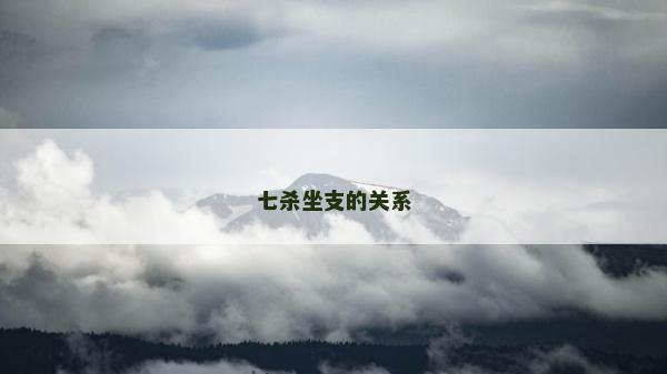 七殺坐支的關系