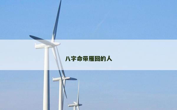 八字命帶雁回的人