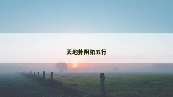 天地卦陰陽五行