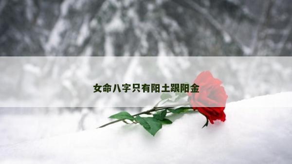 女命八字只有陽土跟陽金