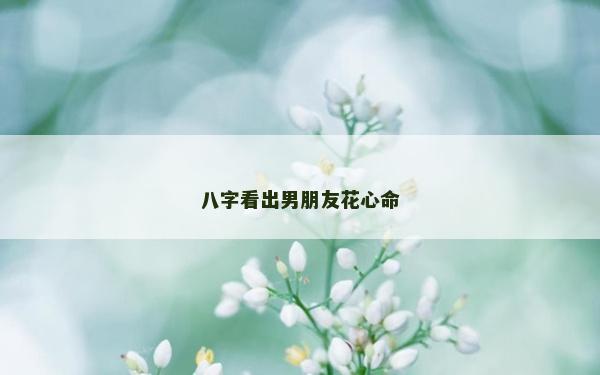 八字看出男朋友花心命