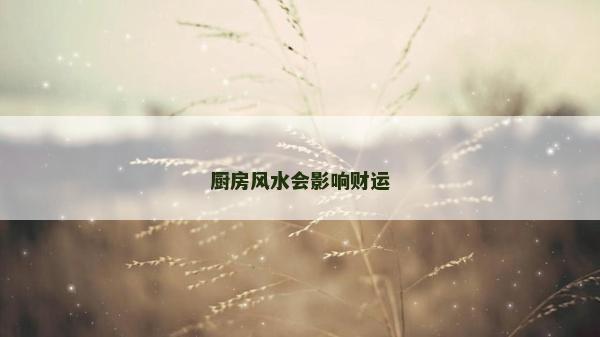 廚房風(fēng)水會影響財(cái)運(yùn)
