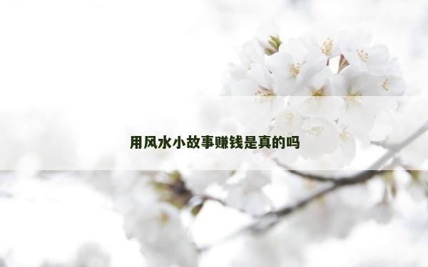 用風(fēng)水小故事賺錢是真的嗎