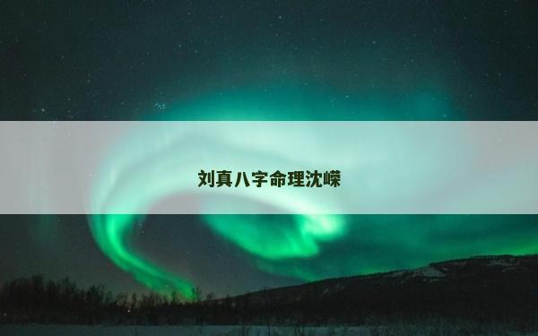 劉真八字命理沈嶸