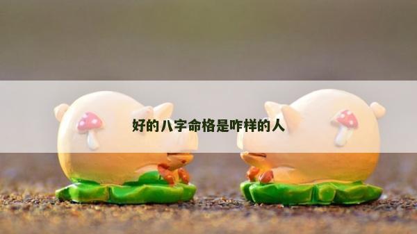 好的八字命格是咋樣的人