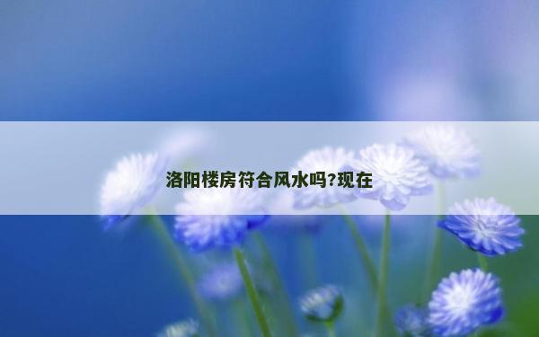 洛陽樓房符合風水嗎?現(xiàn)在