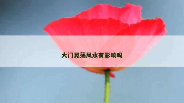 大門晃蕩風水有影響嗎