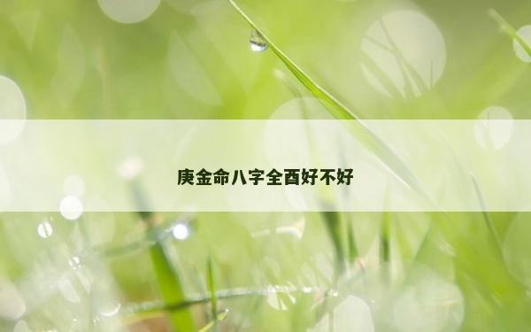 庚金命八字全酉好不好 庚金命八字全酉好不好