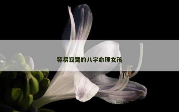 容易寂寞的八字命理女孩