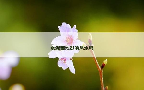 水泥鋪地影響風(fēng)水嗎